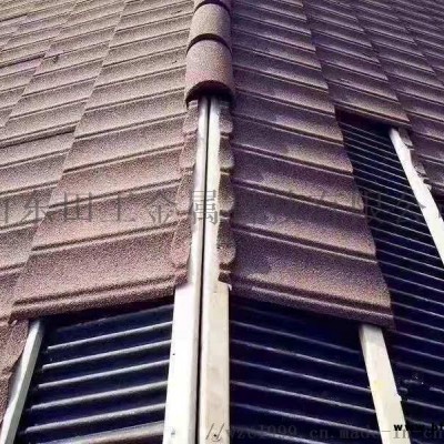 廣西彩石金屬瓦輕鋼結(jié)構(gòu)瓦鍍鋁鋅彩石瓦平改坡金屬瓦