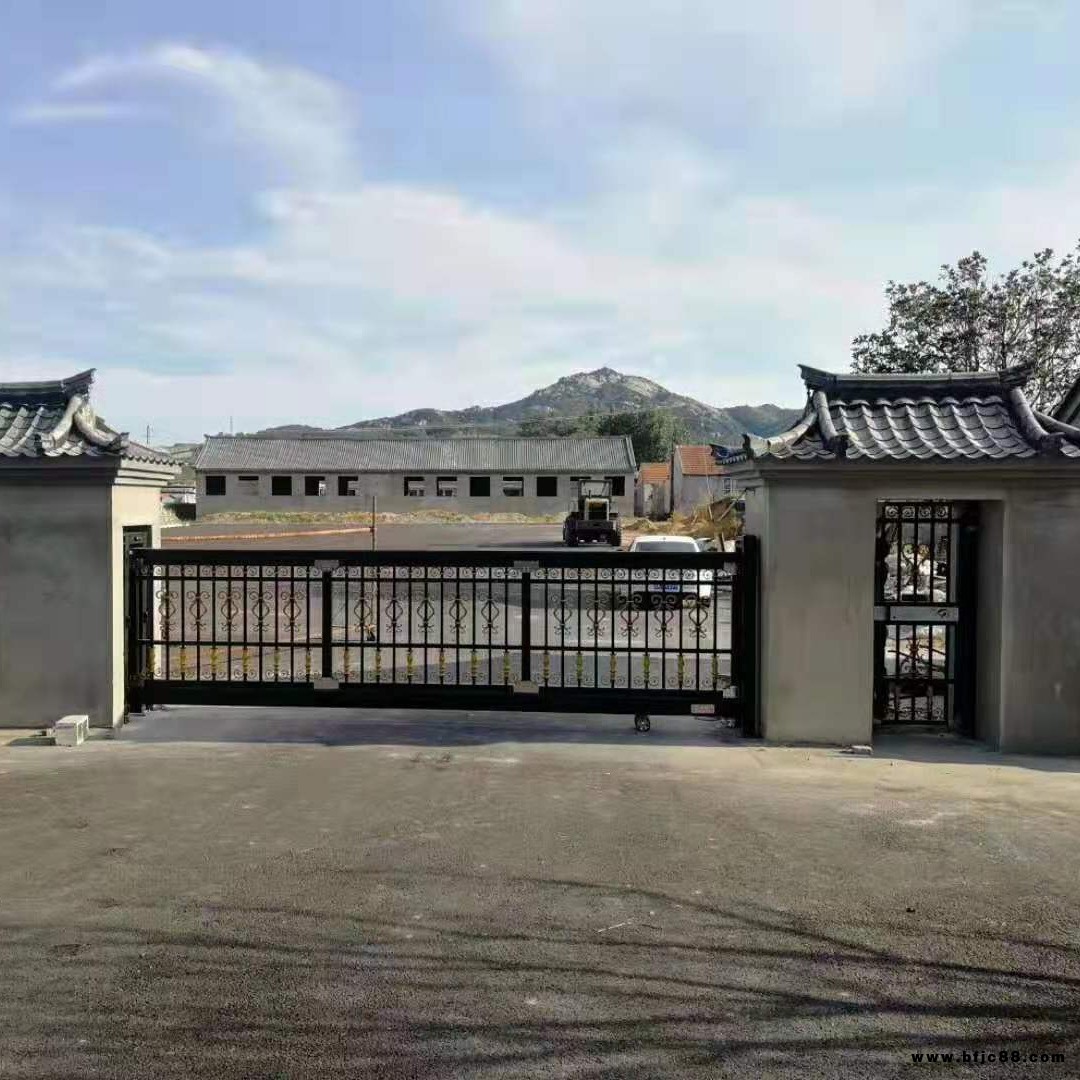 電動(dòng)平移門庭院大門別墅折疊門段滑門無(wú)軌門 銅川直線門廠家 戶外大門學(xué)校工廠大門華一