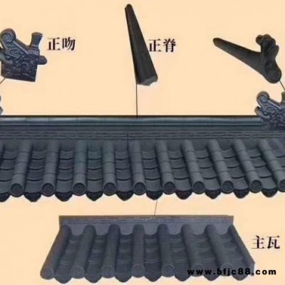 安徽淮北，碭山，阜陽仿古一體瓦，裝飾瓦，樹脂瓦