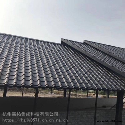 江蘇連云港0.8mm厚765型清代古建筑暗紅色裝飾瓦