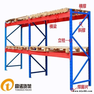鑫同諾 南京貨架廠家供應 TN-HJ-ZX 組裝式貨架 1-3噸重型原材料貨架  槽鋼貨架