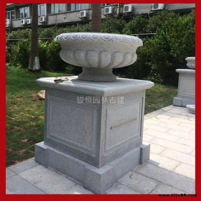 砂巖花缽 花崗巖麻石花缽 石材中式花缽