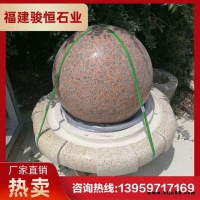 大理石流水轉動球 風水球雕塑廠家 制作工期快