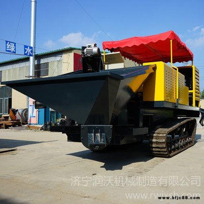 潤沃 防撞墻滑模機 水溝一次成型機 路沿石滑膜機施工現場 護肩石滑膜機