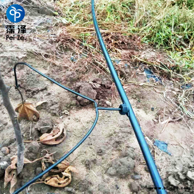 河北邢臺(tái)巨鹿苗圃花卉盆栽灌溉霈澤一出四滴箭4寸PE管廠家
