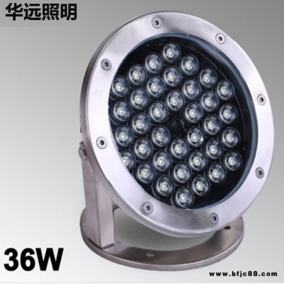 LED水底燈防水魚水池燈3W6W9W12W18W24W水下燈噴泉燈水里射燈七彩