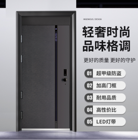 甲級(jí)防盜入戶門家裝防盜安全門加高門頭高人一等輕奢防盜安全門