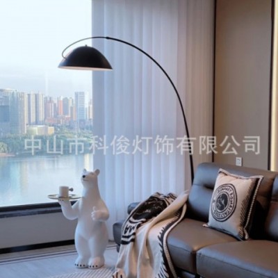 釣魚落地?zé)舯睔Wled網(wǎng)紅客廳燈具ins輕奢簡約臥室書房沙發(fā)立式臺燈