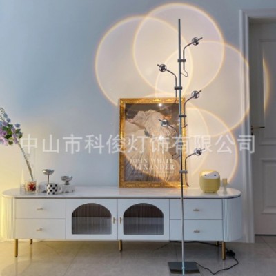 網(wǎng)紅客廳光影落地?zé)舯睔W沙發(fā)臥室氛圍燈藝術(shù)日落夕陽投影立式臺(tái)燈