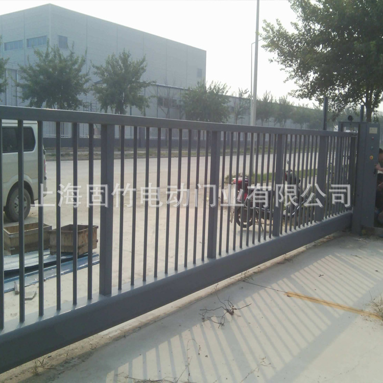 廠家定做鋁合金電動平移門 有軌自動平移門 工廠庭院防盜平移大門示例圖10