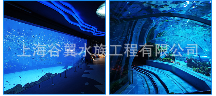 板材生產廠家 透明亞克力裝飾板定制 海洋館亞克力弧形視窗隧道示例圖7