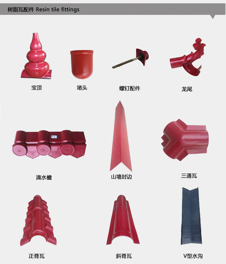 批發成都古建筑仿古樹脂琉璃裝飾瓦ASA材質3.0mm厚示例圖10