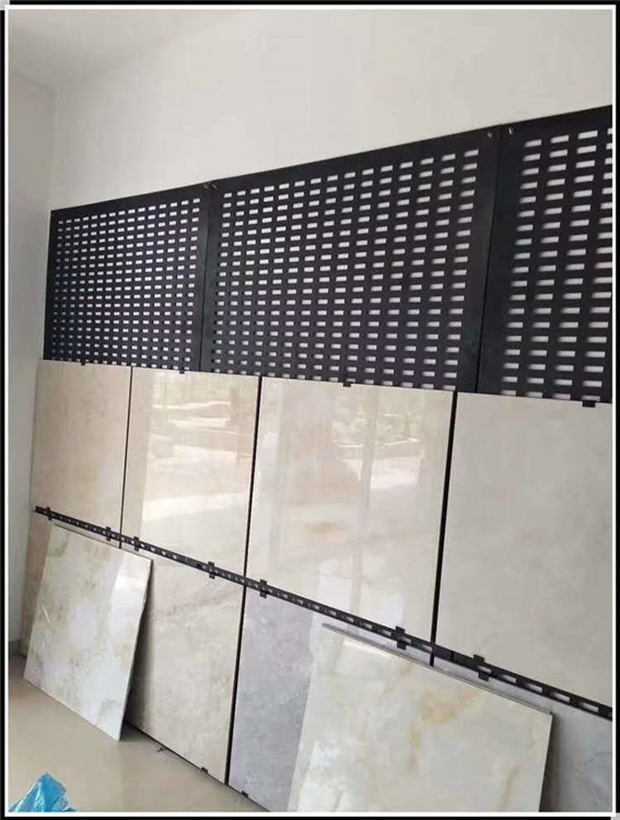 瓷磚掛板黑色 墻面鐵板展示架 黑色地磚樣品展示架