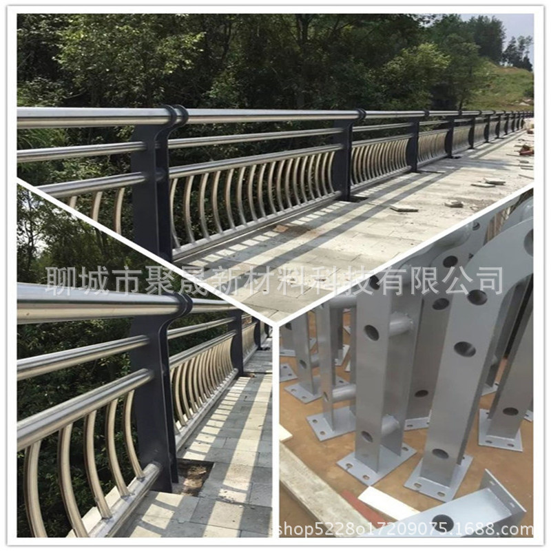 不銹鋼橋梁立柱廠家 異形鋼板立柱廠家 復(fù)合管欄桿廠家示例圖5