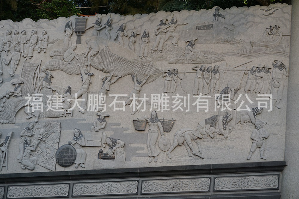 石雕浮雕 惠女浮雕壁畫 石雕浮雕壁畫雕刻可定制示例圖1