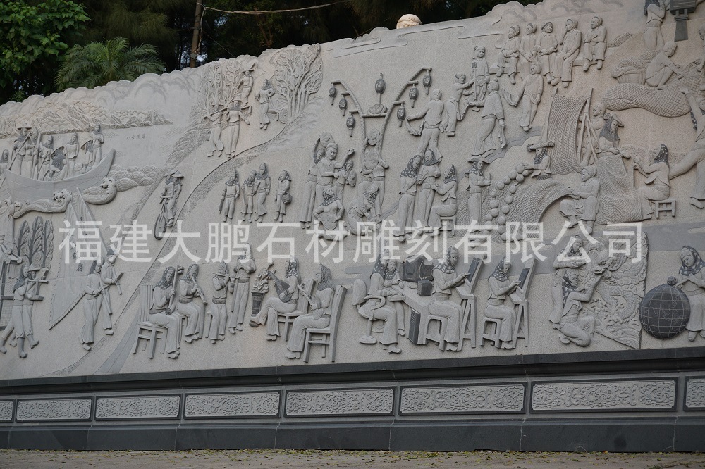 石雕浮雕 惠女浮雕壁畫 石雕浮雕壁畫雕刻可定制示例圖6