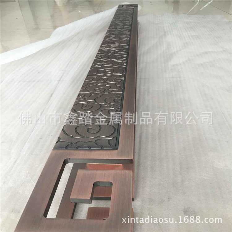 酒店黑金大理石玻璃推拉門拉手專業定做廠家示例圖13