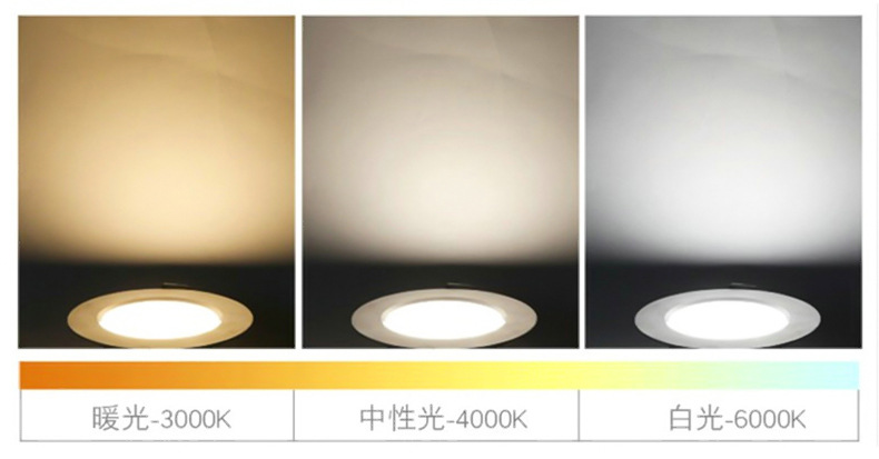 一體式led筒燈5W/3寸酒店客廳7.5開孔簡約射燈LED天花燈筒燈示例圖11