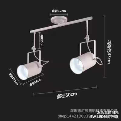 餐廳等重點照明專用吸頂式射燈二頭 復古裸機外殼 可裝3w-35w示例圖16