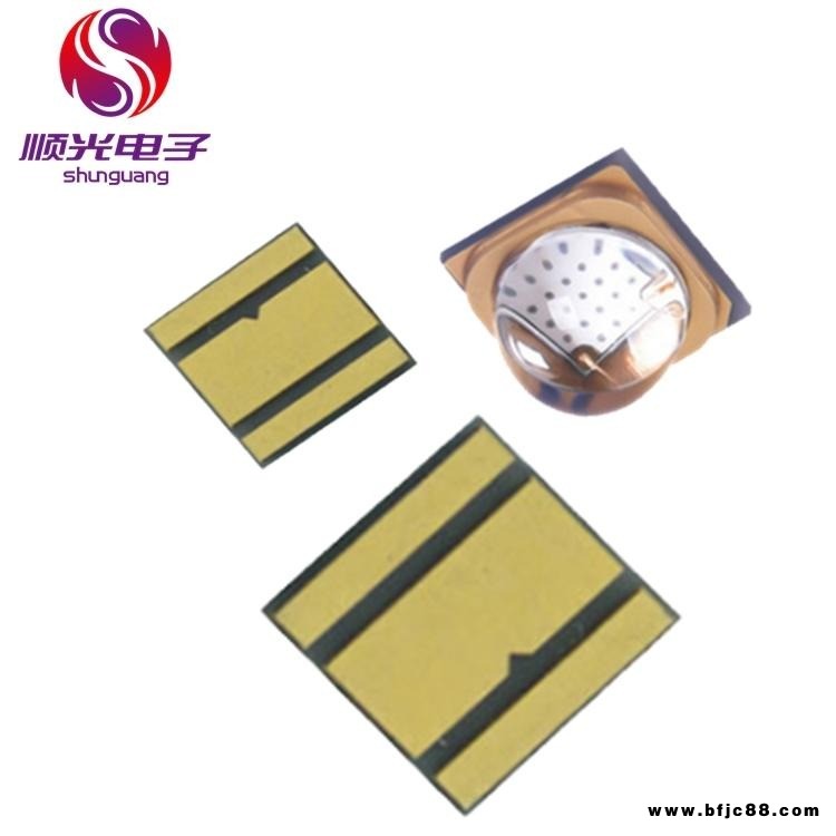 順光廠家發(fā)售3535UV紫光LED光源 1W燈珠 365-375NM 舞臺燈 固化美甲 誘蟲滅蟲UV固化紫光貼片燈珠