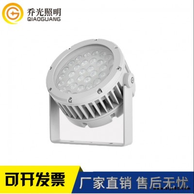 戶外防水led投射燈 72W圓形投光燈高壓亮化舞臺建筑外墻遠程單色燈