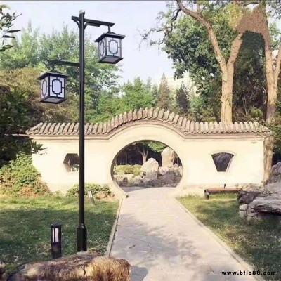 綠森芒 庭院燈 3米戶外別墅小區公園仿古LED雙頭庭院燈 廠家