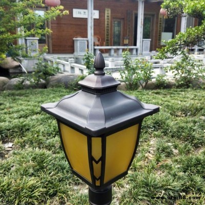定制戶外LED柱頭燈 圍墻燈太陽能庭院燈景觀草坪墻頭燈防水花園燈插地燈 鴻旺定制
