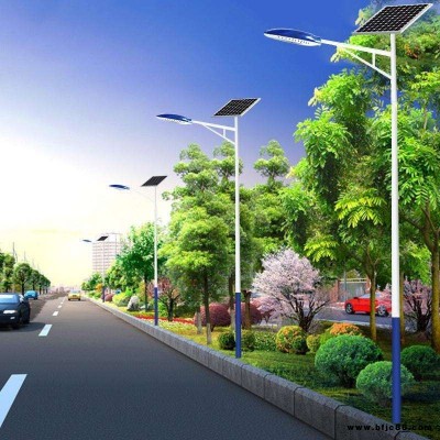 山東路燈廠家 啟諾光電 直銷戶外太陽能路燈 戶外庭院燈 6米太陽能防水路燈