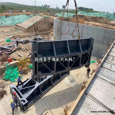 寧海2.0m×2.0m平面滑動鋼閘門  平面定輪式鋼制閘門  鋼鐵復合、鑄鋼工作檢修閘門止水效果好