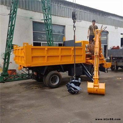 華睦廠家出售四不像隨車挖 土方施工多規格挖掘裝載機 多功能自卸隨車挖