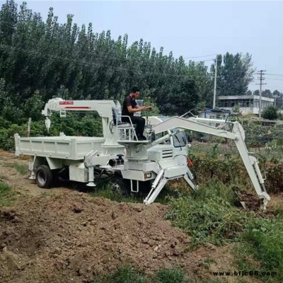 園林綠化隨車挖 輪式四驅挖掘裝載機 自制底盤隨車挖郟氏機械