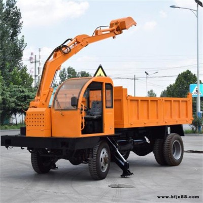 5噸用建筑工地用隨車挖 農用四不像挖掘裝載機 輪式自制底盤隨車挖