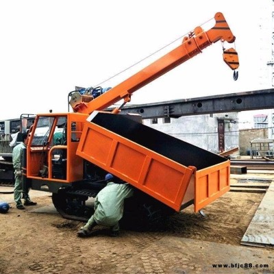 德信履帶式起重機 工程橡膠履帶運輸車 礦山底盤履帶自卸車