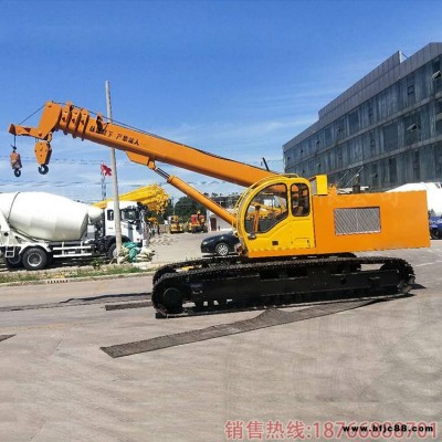 10噸伸縮履帶式起重機10噸履帶吊車復雜路面起重作業(yè)