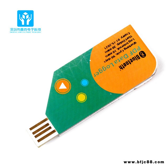 鑫克 一次性使用的冷鏈記錄儀PDF溫度數(shù)據(jù)記錄器 卡片式