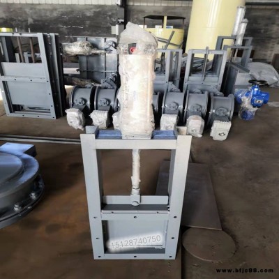 軍杰 水泥空氣輸送斜槽插板門  400-300電動全密封插板閥 工業環保用 304 氣缸電磁閥價格  電磁閥三連件