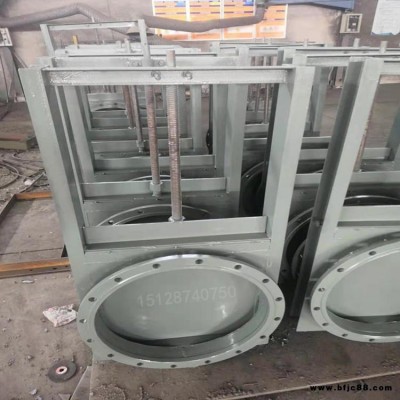 600圓形插板閥  氣動插板閥600X600 配對法蘭  適用于管道隔斷設備