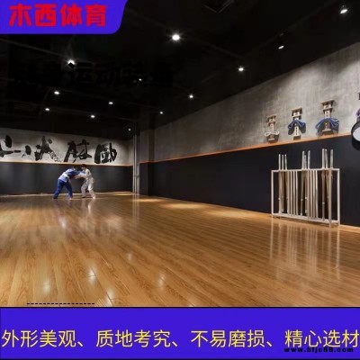 柔道館運動木地板 單層龍骨結(jié)構(gòu)運動木地板 懸浮式運動木地板 木西支持定制
