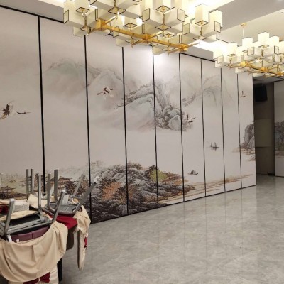 酒泉市酒店包廂活動(dòng)隔斷墻移動(dòng)隔斷墻屏風(fēng)隔斷盛景隔斷廠(chǎng)家