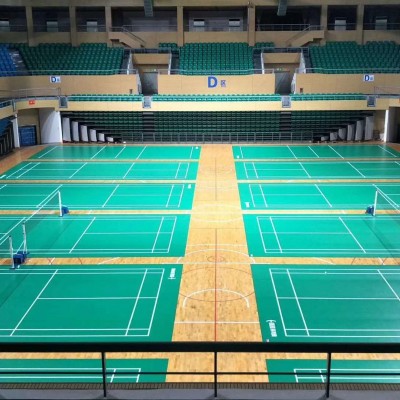 室內PVC地板 寶石紋pvc運動塑膠地板價格 PVC綣材地膠 室內籃球場運動地膠施工