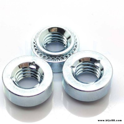 SL-0420-1/2自鎖螺母 碳鋼材質壓板螺絲 鍍蘭鋅壓鉚螺母 自鎖圓螺母
