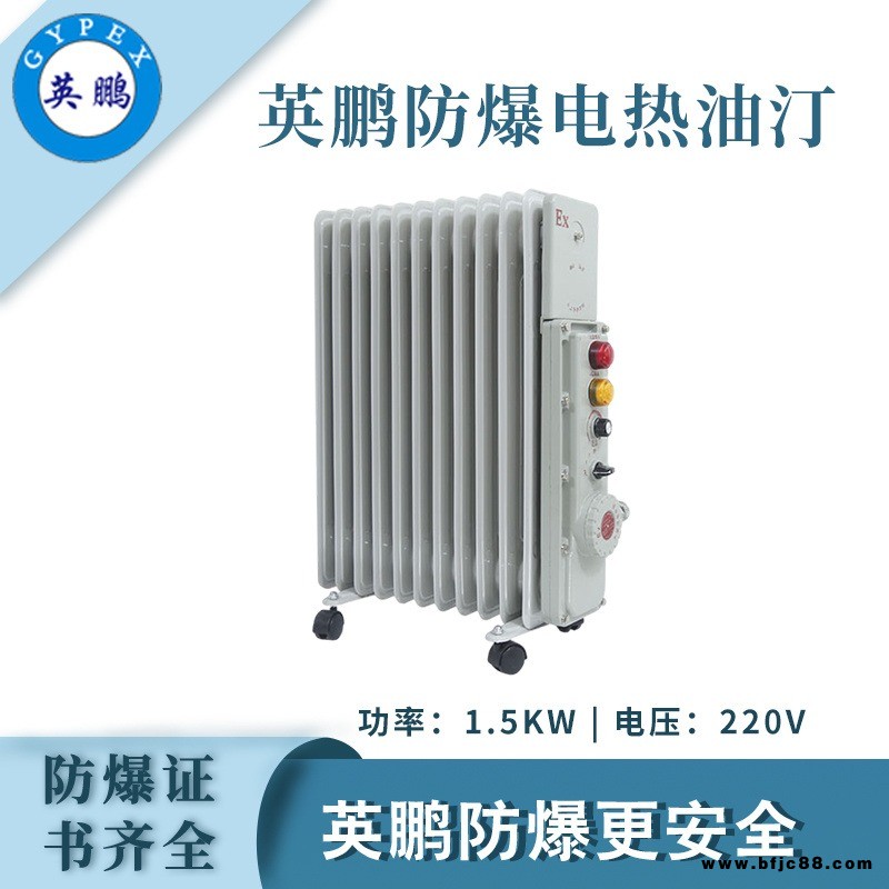 英鵬防爆電熱油汀9片    電加熱發(fā)電廠石油取暖器