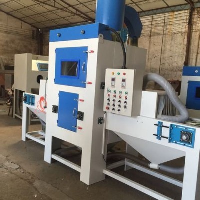 廠家供應熱交換熱器自動噴砂機，輸送式自動噴砂機，環保噴砂機，通過式噴砂機