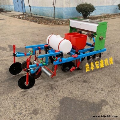 雙行播種覆膜機 東北兩行苞米膜上扎眼鋪膜機 四輪后旋鋪地膜噴藥播種機
