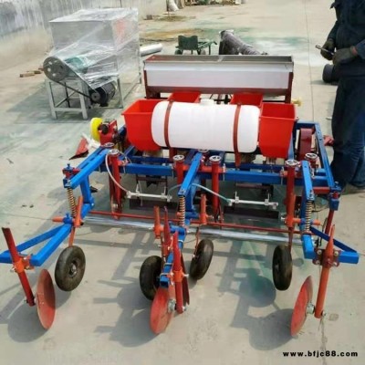 兩行膜上花生起壟播種覆膜機 玉米鋪膜播種機 西瓜種植鋪地膜機器