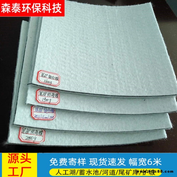 森泰廠家直銷 防滲土工布 兩布一膜水產(chǎn)養(yǎng)殖膜魚(yú)塘復(fù)合土工膜