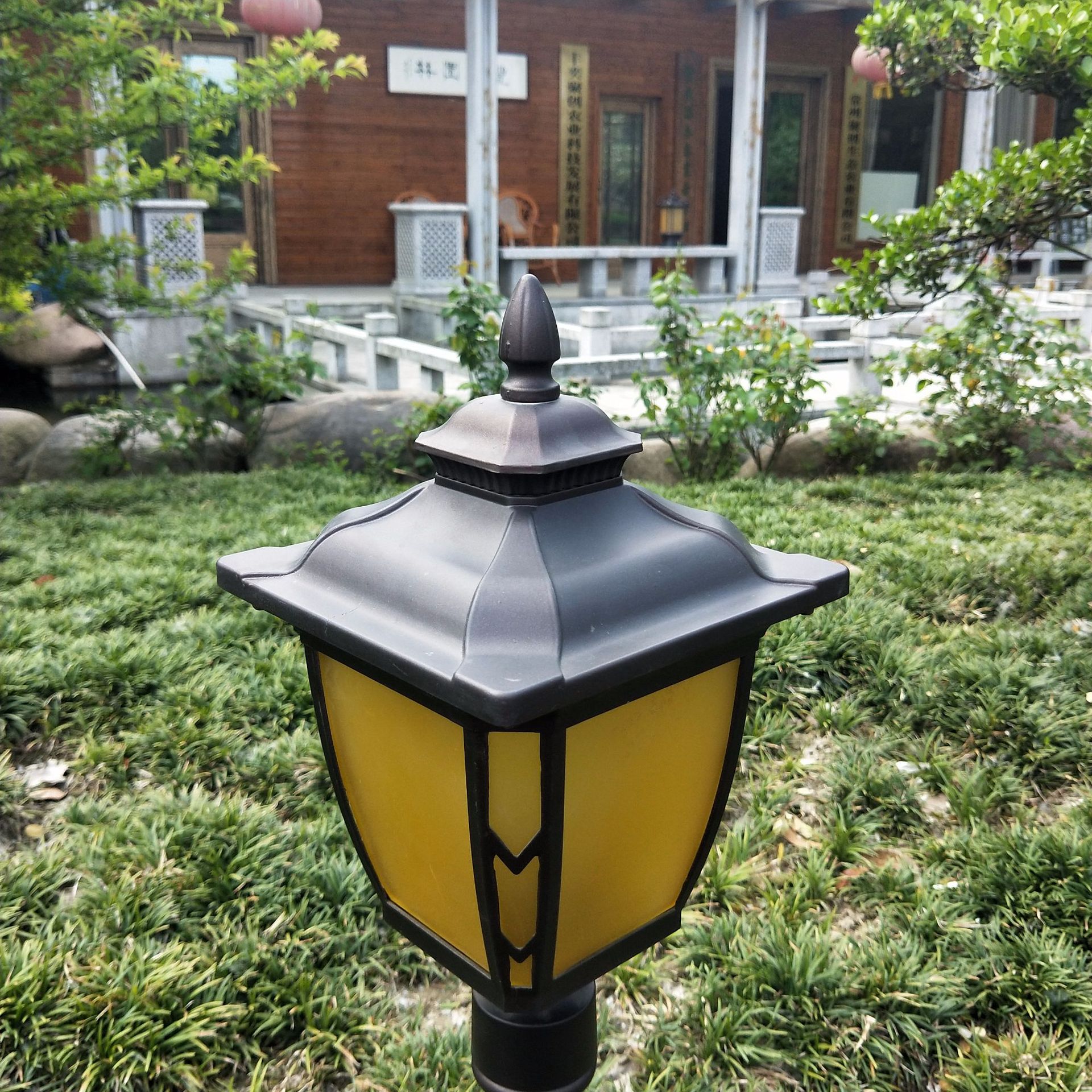 戶外柱頭燈圍墻燈太陽能庭院燈景觀草坪墻頭燈防水花園燈插地燈示例圖125