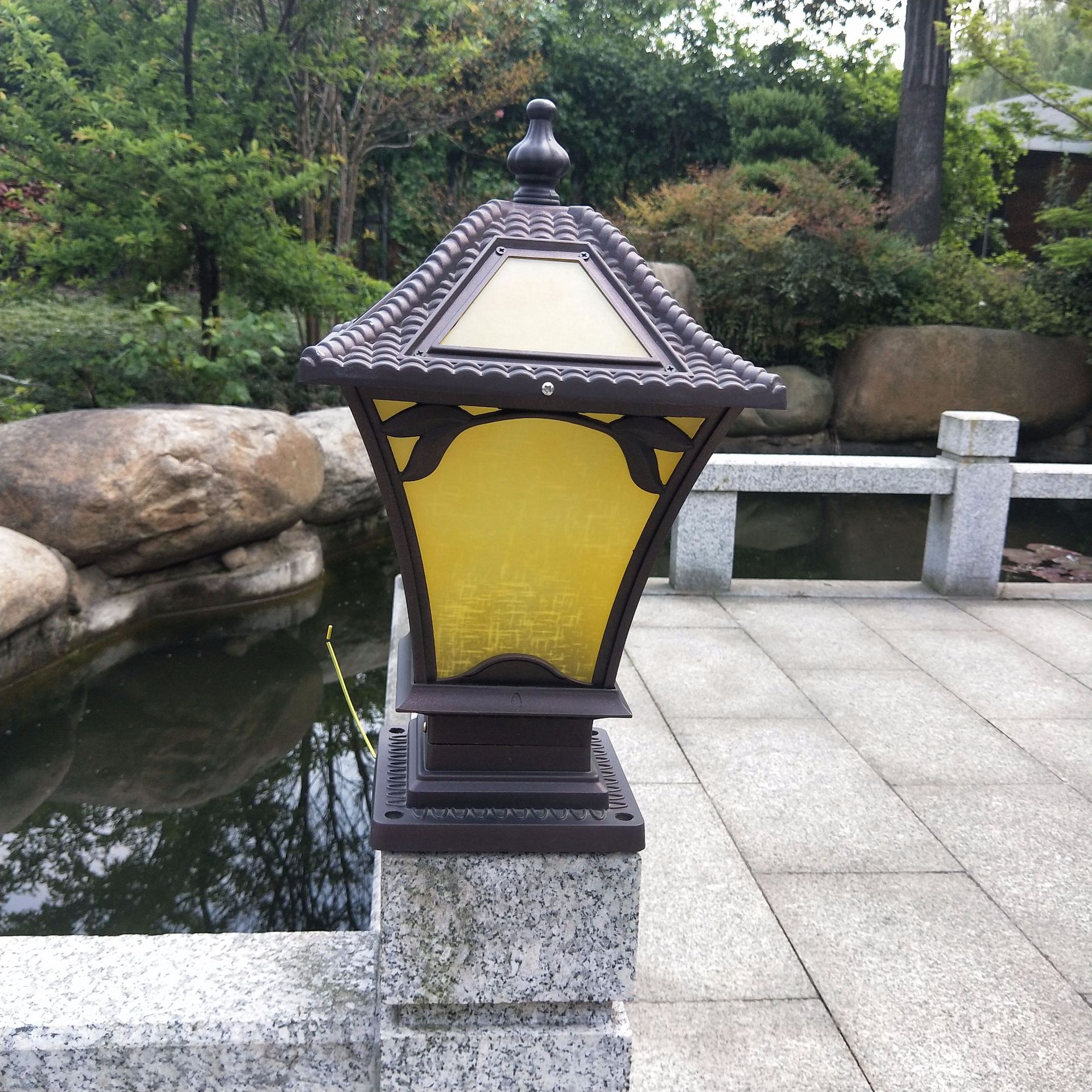 戶外柱頭燈圍墻燈太陽能庭院燈景觀草坪墻頭燈防水花園燈插地燈示例圖124