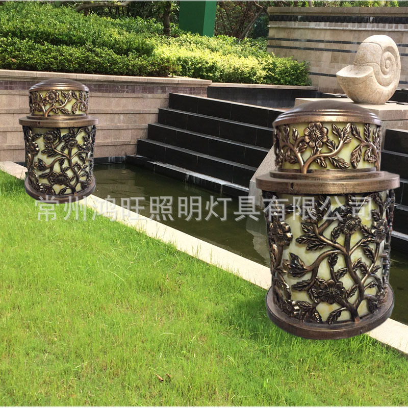 小區別墅戶外LED仿云石柱頭燈 門柱燈 墻柱燈 太陽能柱頭燈 壁燈示例圖127