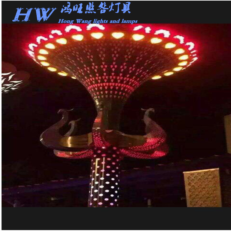 6米孔雀景觀燈 LED造型燈具 公園廣場園林綠化帶路燈 庭院燈示例圖126